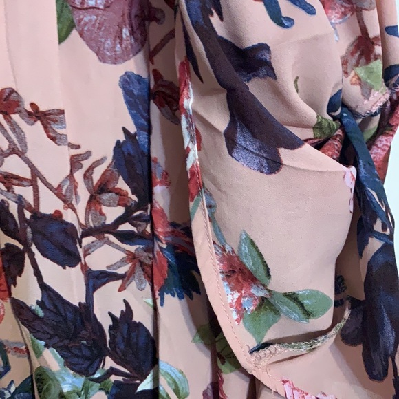 Mauve Floral Print Sleeveless Romper Maxi Style - Picture 14 of 16